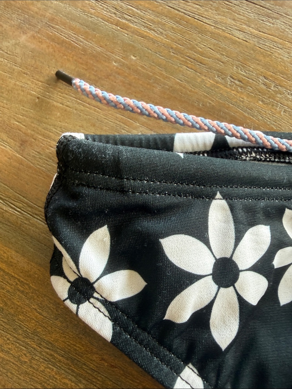 Jolyn Clothing Black Swim Bottom with White Floral Trim ANDY Style - Picture 4 of 5
